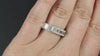 3.20ct EMERALD CUT DIAMOND WEDDING BAND HALF ETERNITY RING WHITE GOLD BAGUETTE