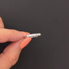 VINTAGE 1.45c DIAMOND WEDDING RING ENGRAVED STACKING RING 14k WHITE GOLD NATURAL