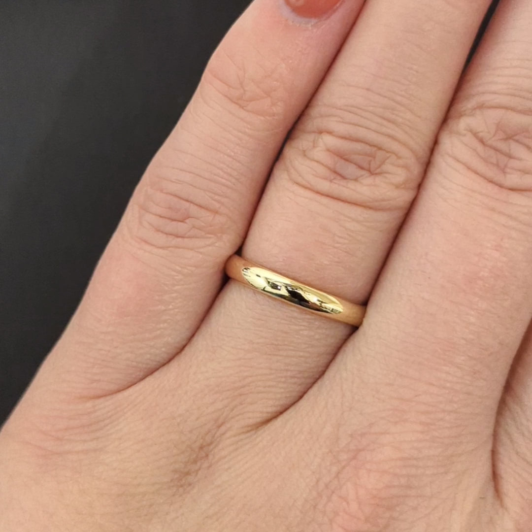 CLASSIC 14k YELLOW GOLD WEDDING BAND 3m RING SIMPLE STACKING COMFORT MENS LADIES