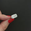 VINTAGE DIAMOND COCKTAIL RING PLATINUM CARRE CUT HALO BAND NATURAL RETRO ESTATE