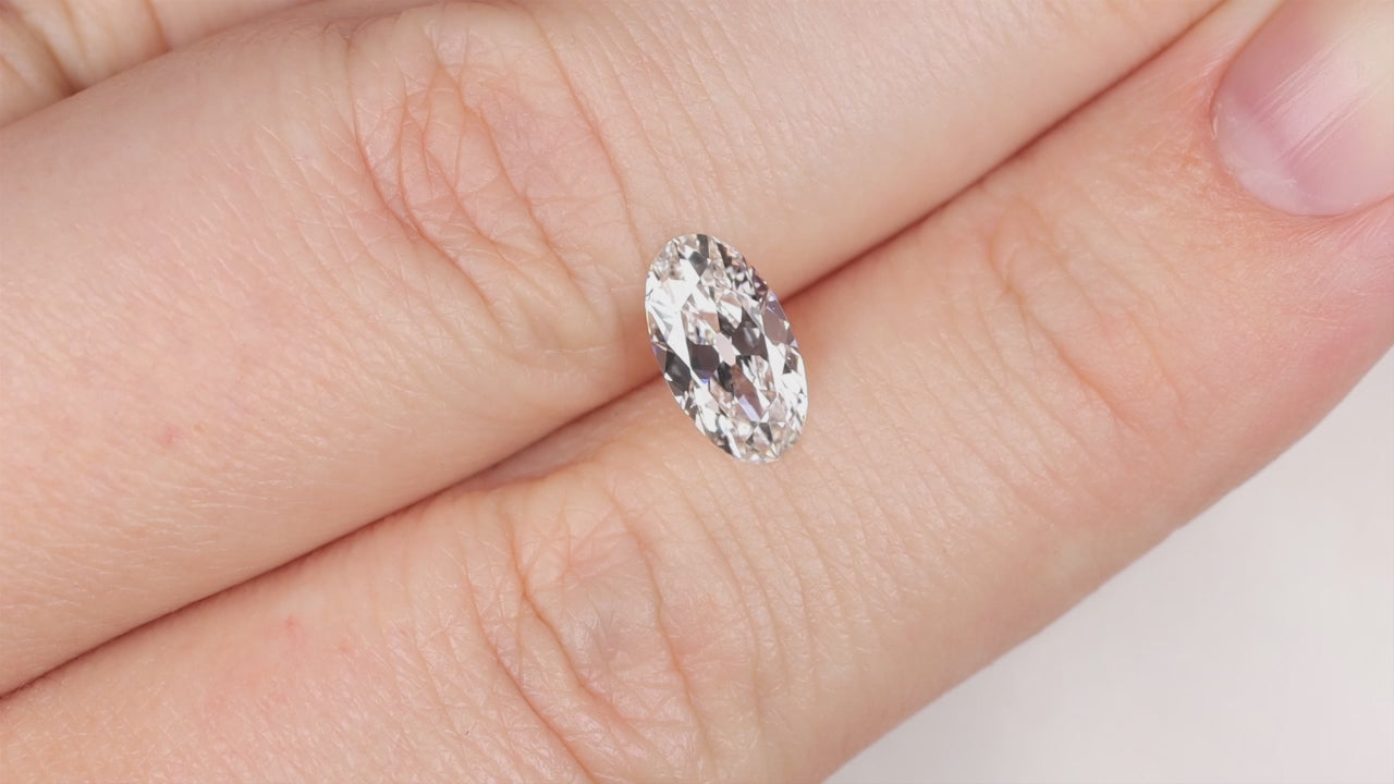 1.12ct MOVAL CUT LAB CREATED DIAMOND CERTIFIED E VVS VINTAGE STYLE MARQUISE OVAL