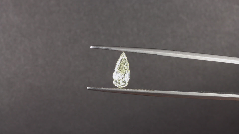 0.91ct N SI1 STEP CUT PEAR SHAPE DIAMOND NATURAL GEOMETRIC ENGAGEMENT NATURAL