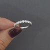 0.84ct DIAMOND WEDDING BAND STACKING RING NATURAL 10k WHITE GOLD CLASSIC ROUND