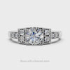 VINTAGE STYLE ROUND DIAMOND RING SETTING SEMI MOUNT PRINCESS RETRO 14K 5MM