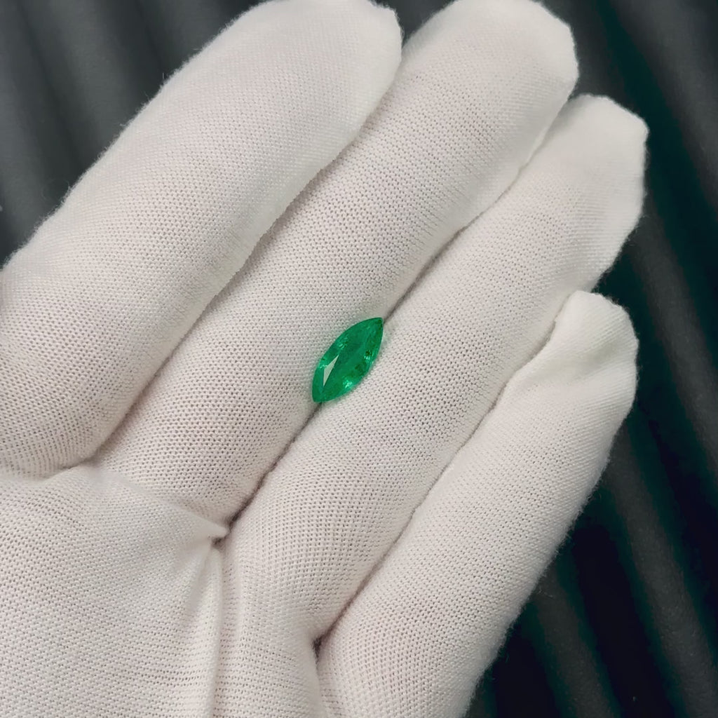 2 CARAT NATURAL EMERALD 13.9mm LONG MARQUISE CUT LOOSE GEMSTONE BRIGHT GREEN 2ct