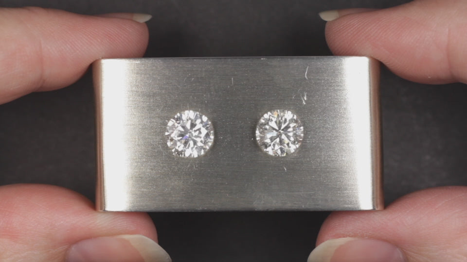 3.5ct NATURAL DIAMOND STUD EARRINGS E-F SI2 ROUND BRILLIANT CUT PAIR LOOSE