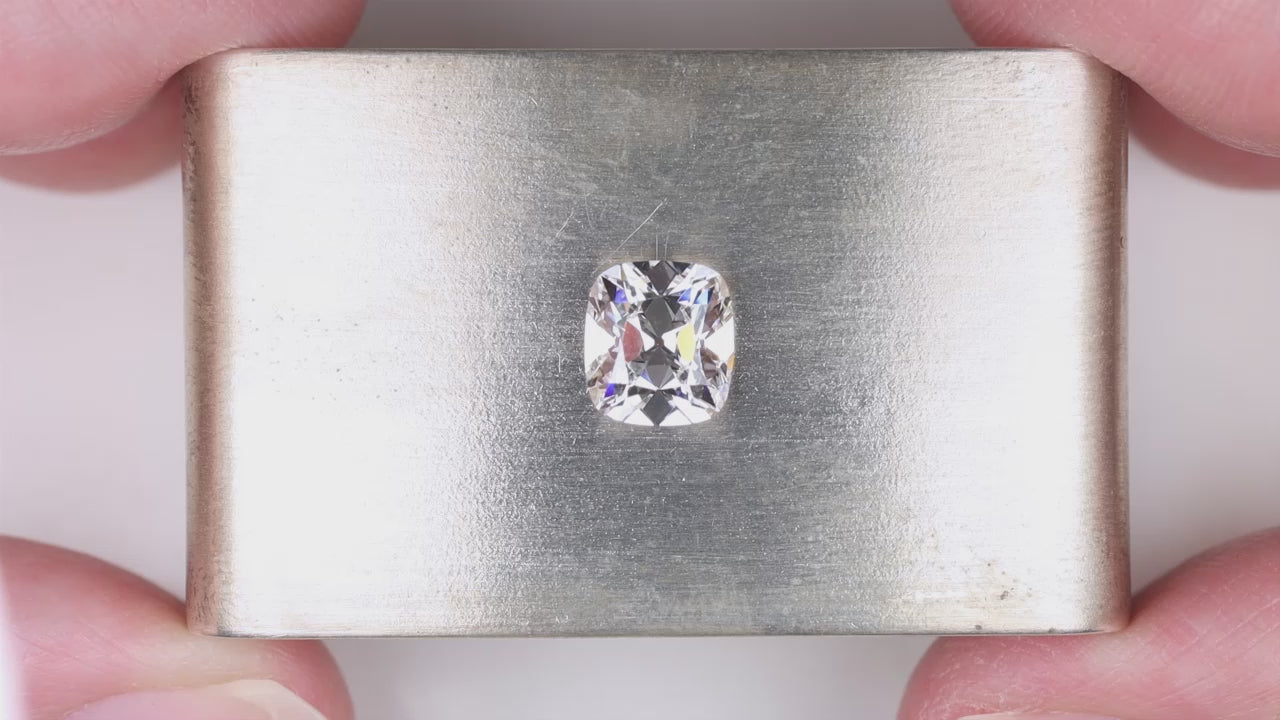1.5 CARAT OLD MINE CUT LAB CREATED DIAMOND CERTIFIED E VS1 CUSHION BRILLIANT
