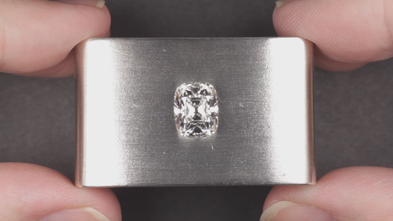 3.08ct OLD MINE CUT LAB CREATED DIAMOND CERTIFIED D VS1 CUSHION BRILLIANT 3ct