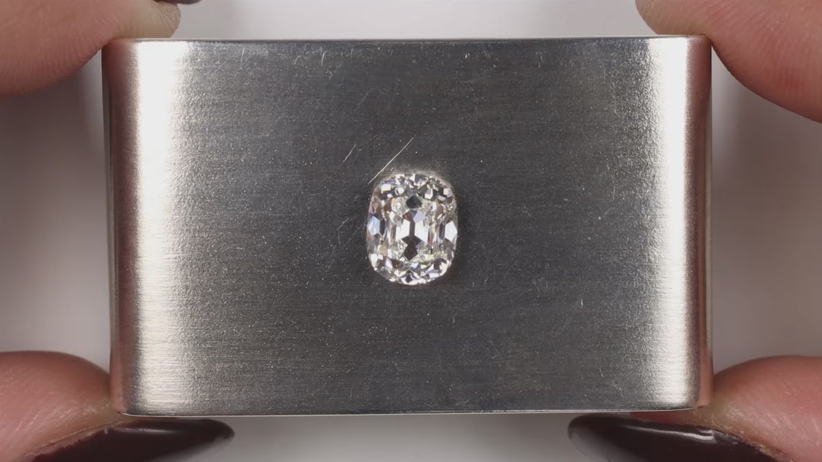 GIA CERTIFIED 1.5c F VS2 OLD MINE CUT DIAMOND ENGAGEMENT 1.5 CARAT VINTAGE STYLE