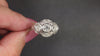 1.12ct ART DECO DIAMOND ENGAGEMENT RING OLD EUROPEAN CUT 18k WHITE GOLD VINTAGE
