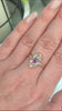 VICTORIAN ROSE CUT DIAMOND RUBY RING HALO NAVETTE COCKTAIL ANTIQUE 14k ROSE GOLD