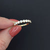 0.84ct DIAMOND WEDDING BAND STACKING RING NATURAL 14k YELLOW GOLD VERY GOOD CUT