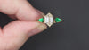 1.5ct LAB CREATED DIAMOND EMERALD ENGAGEMENT RING HEXAGON KITE BEZEL 14k GOLD