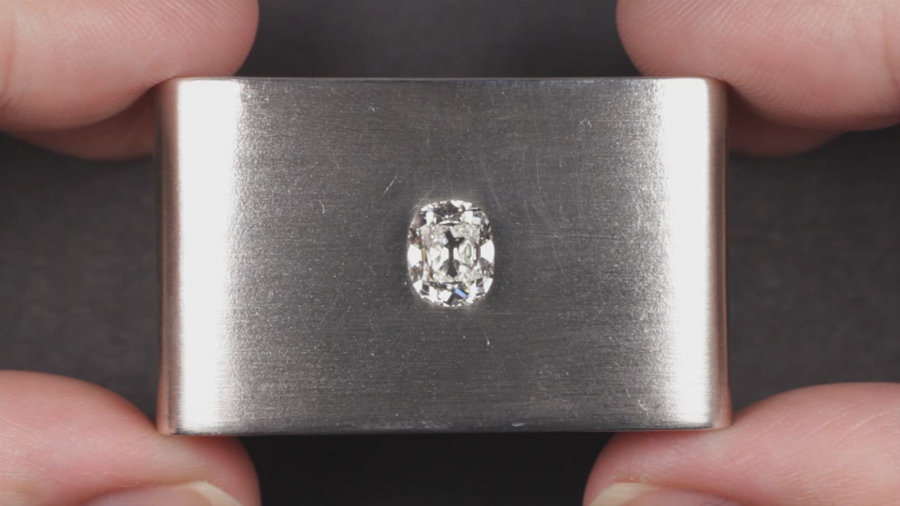 1.52c OLD MINE CUT DIAMOND GIA CERTIFIED I VS1 CUSHION BRILLIANT ELONGATED 1.5ct