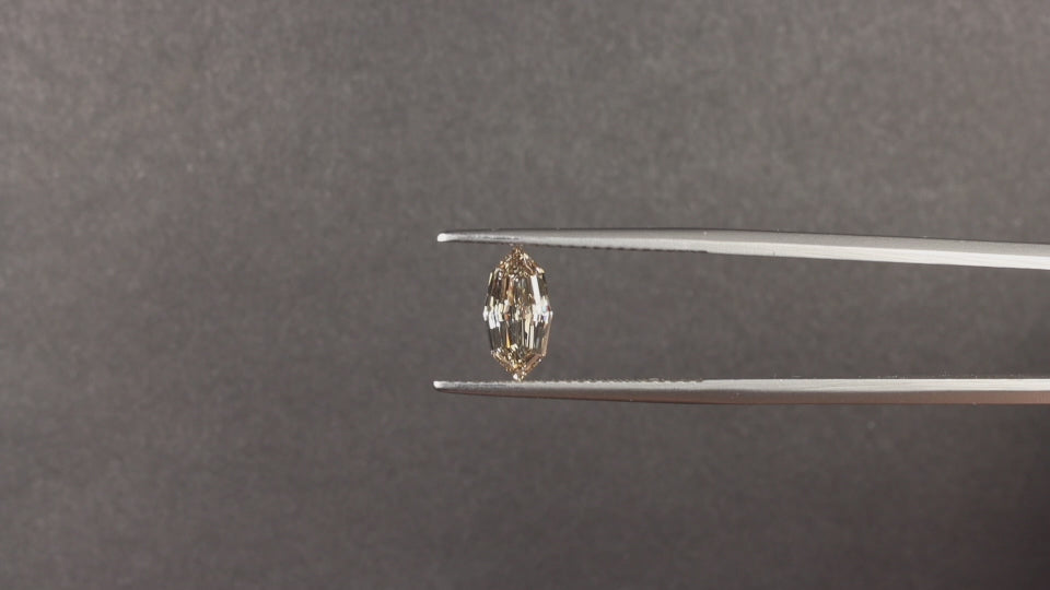 0.92ct FANCY LIGHT BROWN SI1 DUTCH MARQUISE DIAMOND STEP CUT GEOMETRIC LOOSE