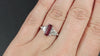 NATURAL RED SPINEL DIAMOND COCKTAIL RING ART DECO STYLE PLATINUM EMERALD CUT
