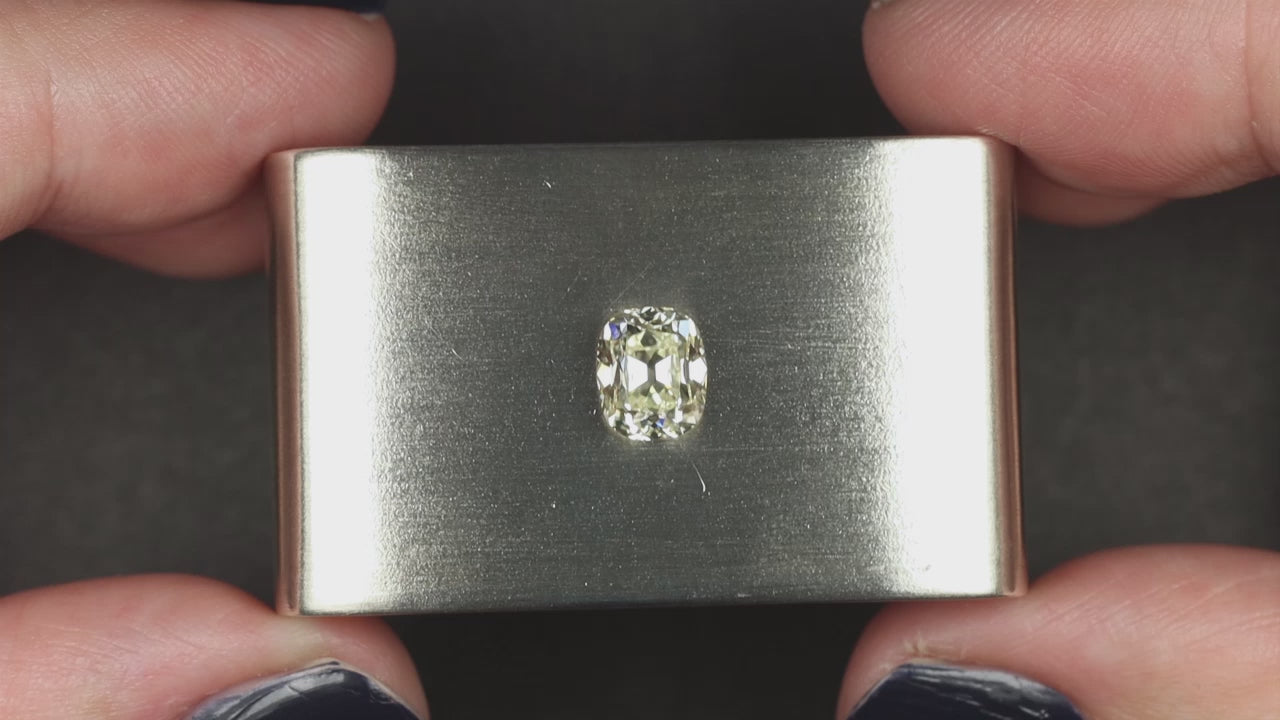 1.5 CARAT OLD MINE CUT DIAMOND GIA CERTIFIED M VS1 ELONGATED CUSHION BRILLIANT