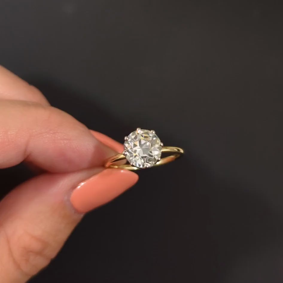 Carat Diamond Gia Rings CARAT OLD EUROPEAN CUT DIAMOND ENGAGEMENT