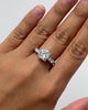 2.85ct VINTAGE DIAMOND ENGAGEMENT RING GIA CERTIFIED PLATINUM ROUND CUT NATURAL