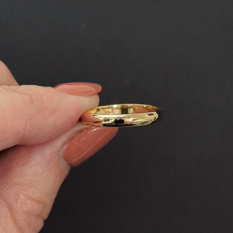 CLASSIC 14k YELLOW GOLD WEDDING BAND 3m RING SIMPLE STACKING COMFORT MENS LADIES