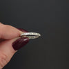 VINTAGE DIAMOND ETERNITY RING CARRE CUT PLATINUM WEDDING BAND CHANNEL 1.15ct