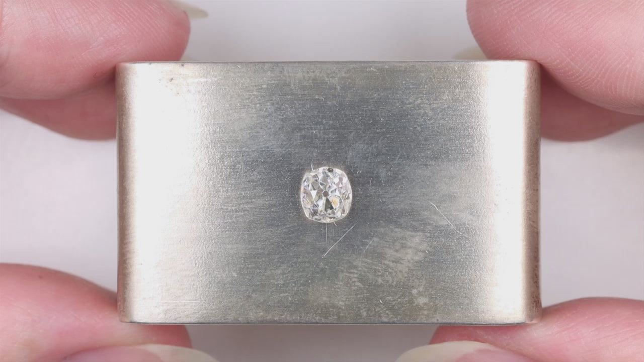 0.88ct OLD MINE CUT DIAMOND ANTIQUE CUSHION BRILLIANT I SI2 NATURAL LOOSE