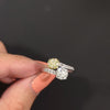 2ct VINTAGE TOI ET MOI DIAMOND RING GIA CERTIFIED FANCY YELLOW CUSHION PLATINUM