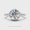 ART DECO VINTAGE STYLE SEMI-MOUNT PRONG SET SETTING 8mm ROUND RING 14K SOLITAIRE