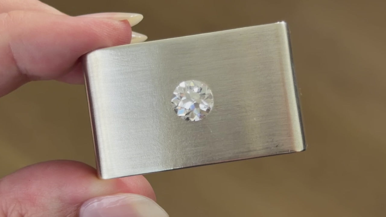 LAB CREATED 2.12ct E VVS2 OLD EUROPEAN CUT DIAMOND IGI CERTIFIED ENGAGEMENT 2ct