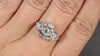 1.12ct ART DECO DIAMOND ENGAGEMENT RING OLD EUROPEAN CUT 18k WHITE GOLD VINTAGE
