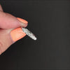 VINTAGE NATURAL DIAMOND PLATINUM WEDDING RING STACKING BAND CLASSIC 5 STONE