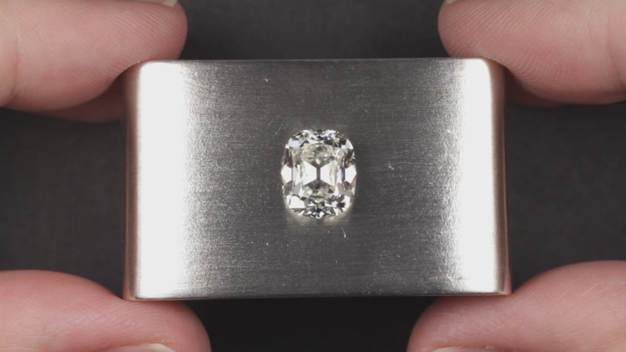 3.32ct OLD MINE CUT DIAMOND GIA CERTIFIED K VS1 ELONGATED CUSHION BRILLIANT 3ct
