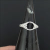 DIAMOND 7mm ROUND CUSHION ENGAGEMENT RING SETTING MOUNT VINTAGE STYLE WHITE GOLD