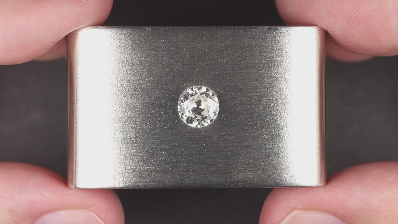 0.87ct OLD EUROPEAN CUT DIAMOND 6.5mm GIA CERTIFIED J SI2 LOOSE VINTAGE NATURAL