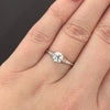 VINTAGE DIAMOND ENGAGEMENT RING 0.89ct G VS1 OLD EUROPEAN CUT PLATINUM FILIGREE