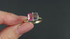 2.58ct BI COLOR TOURMALINE SOLITAIRE RING 14k YELLOW GOLD EAST WEST WATERMELON