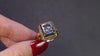 VINTAGE ROMAN SOLDIER CAMEO RING 14k YELLOW GOLD HEMATITE INTAGLIO BEZEL MENS