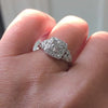 ART DECO MOUNT 5.5MM ROUND CUSHION DIAMOND VINTAGE STYLE ENGAGEMENT SETTING RING