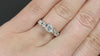 VINTAGE 1 CARAT ASSCHER CUT DIAMOND ENGAGEMENT RING NATURAL ROUND CHANNEL 14k