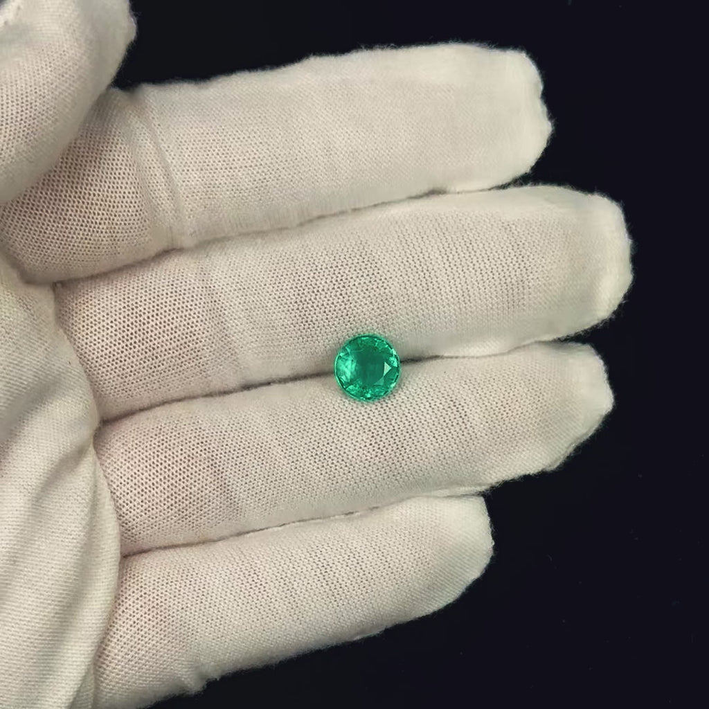GIA CERTIFIED EMERALD 2.59ct ROUND CUT NATURAL BRIGHT GREEN LOOSE GEMSTONE 2.5ct