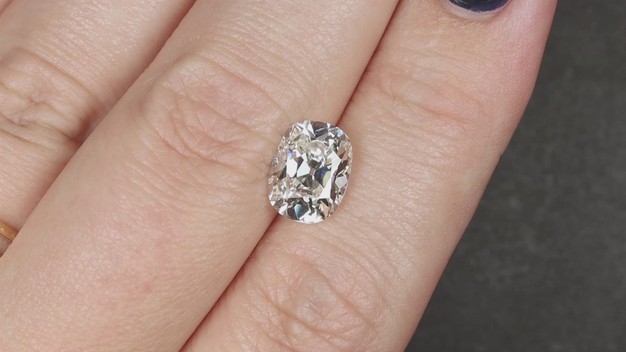 3.03ct OLD MINE CUT LAB CREATED DIAMOND CERTIFIED F VVS2 CUSHION BRILLIANT 3ct