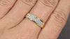 0.70ct DIAMOND 18k YELLOW GOLD RING PAVE STACKING BAND CLASSIC 2 ROW SLEEK