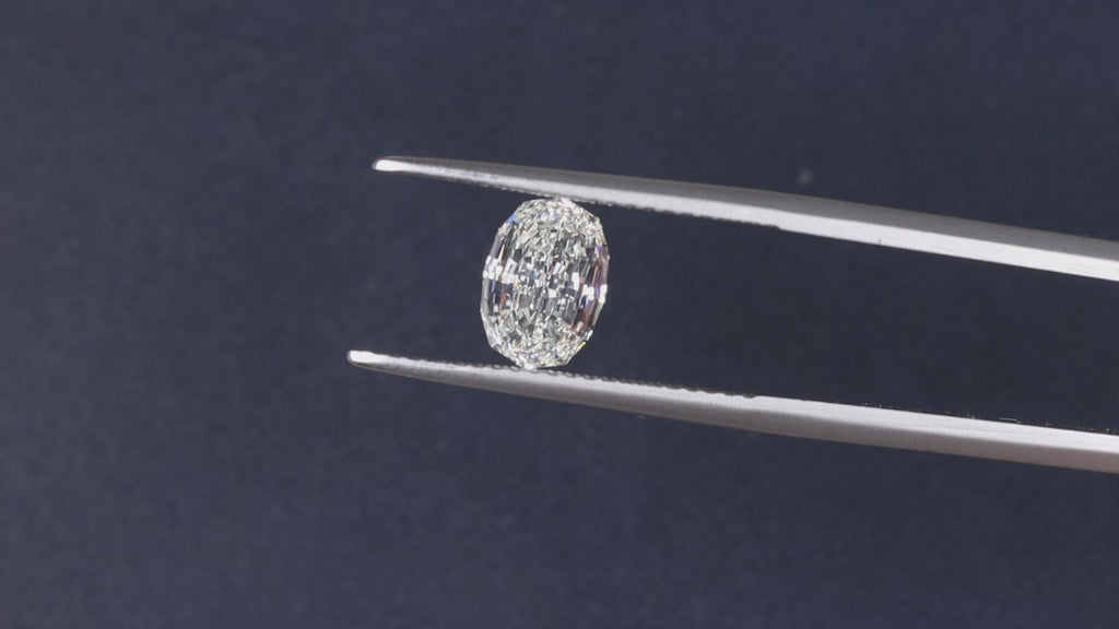 1.5ct GIA CERTIFIED I FLAWLESS DIAMOND OVAL STEP CUT LOOSE NATURAL GEOMETRIC