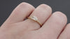 HALF MOON SHAPE DIAMOND SOLITAIRE RING 14K YELLOW GOLD BEZEL MINIMALIST DAINTY