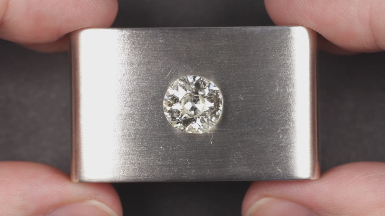 3.14ct OLD MINE CUT DIAMOND ANTIQUE CUSHION BRILLIANT LOOSE NATURAL ESTATE 3ct