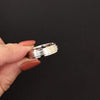 SOLID 14k WHITE GOLD MENS WEDDING BAND STACKING RING WIDE BRUSH FINISH 5.7mm