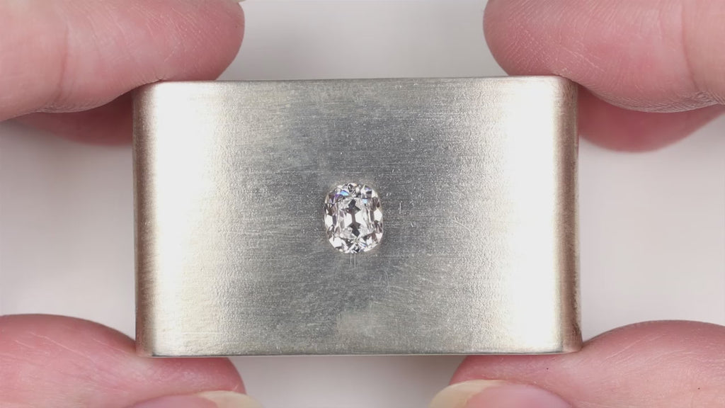 1 CARAT OLD MINE CUT DIAMOND GIA CERTIFIED D VS2 ANTIQUE STYLE ELONGATED CUSHION