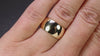 VINTAGE CIGAR BAND SOLID 14k YELLOW GOLD RING 9.8mm WIDE 8.9 GRAMS MID CENTURY