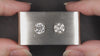 4.06ct DIAMOND STUD EARRINGS NATURAL MATCHING PAIR ROUND BRILLIANT CUT 4 CARAT