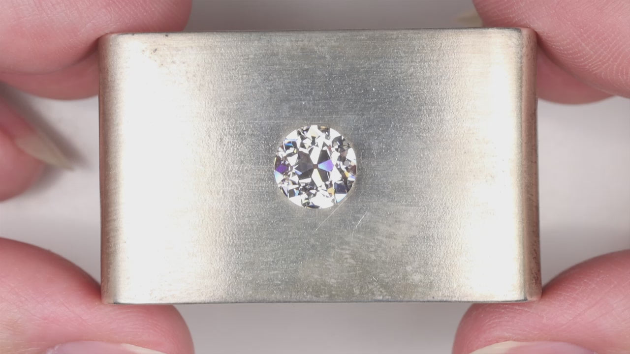 2 CARAT OLD EUROPEAN CUT LAB CREATED DIAMOND CERTIFIED F VS1 VINTAGE STYLE